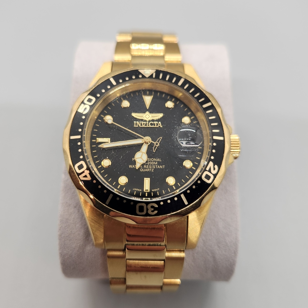 COPY - Invicta Men's Gold and Black Watch